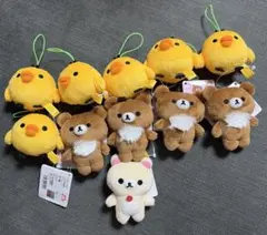 リラックマ ゴムひも付きマスコット 11点セット