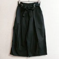 s0835【アーバンリサーチ】ガウチョパンツ ベルト付き ワイド センタープレス