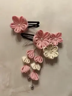 七五三髪飾り　つまみ細工　ハンドメイド