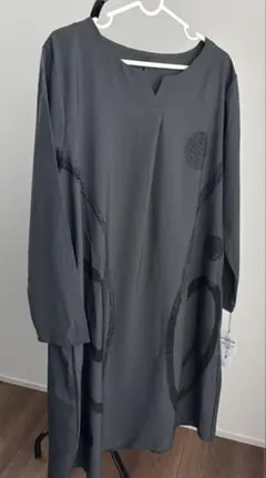 抽象模様長袖チュニック