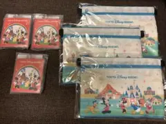 JALオリジナル　東京ディズニーリゾート ポーチ　パスポートホルダー　３点ずつ
