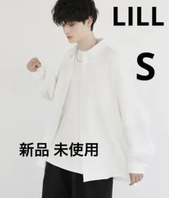LILL リル ビッグシルエットドレープリラクシング長袖シャツ ホワイト S