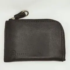 Parley Lファスナー ミニ財布 エルク ミニウォレット 本革 黒