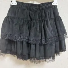 フリルレース　ティアード　ミニスカート