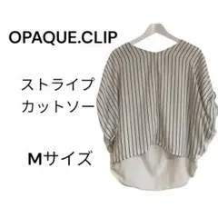 OPAQUE.CLIP ストライプカットソー ドルマンMサイズ