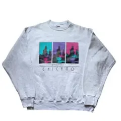 90s Hanes CHICAGO シティプリント スウェット XLのサムネイル