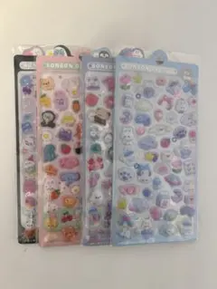 ボンボンドロップシール 3D シール ぷくぷくシール4枚セット