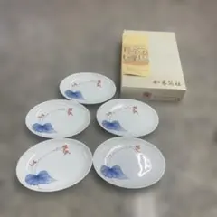香蘭社 相思花 楕円皿 5枚セット 食器 花柄 箱入り キッチン 小物 格安