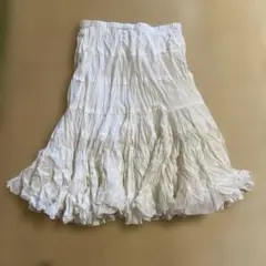 d*7様 (82)5/27削除 美品 ホワイト ロングスカート M