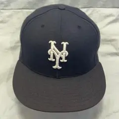 NEWERA キャップ NY METS 濃紺 7 5/8 USA製 希少 メッツ