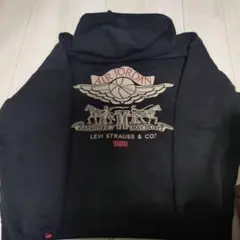 エアジョーダン×リーバイス パーカー Sサイズ ブラック - メルカリ