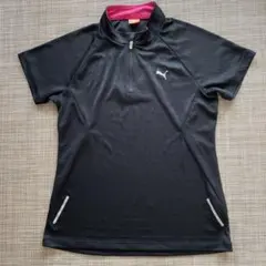 PUMA トレーニングウェア　半袖トップス M ブラック　ピンク