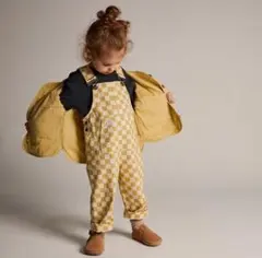 Cecile Ochre Check Dungaree_claude&co