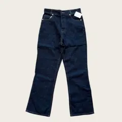 ティップトップ 無地 デニムパンツ ストレート M 紺 綿 デイリーユースのサムネイル