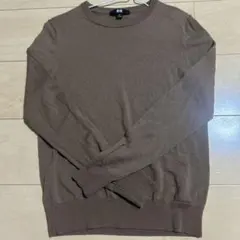 UNIQLO クルーネックニット ブラウン Mサイズのサムネイル