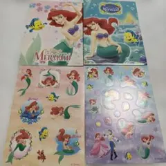 ディズニーリトルマーメイド　シール4枚セット　平成レトロ
