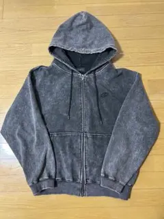 【CLEL】ヘビーウェイト ロゴ刺繍フルジップパーカー