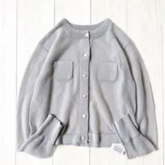 タグ付き＊26ss NOBLE メッシュJ/Q シアークルーショートカーディガンのサムネイル