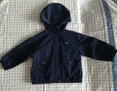 フード付きジップアップジャケット(ネイビー)95cm