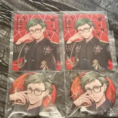 ツイステ 5th オーロラカード 缶バッジ セット　トレイ