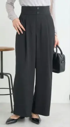earth music&ecology ブラック ワイドパンツ M