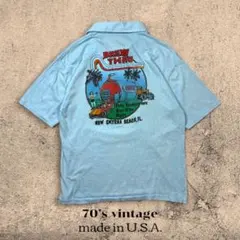 80s希少 Brew Thru ヴィンテージ ポロシャツ XL シングルステッチ