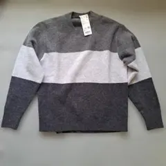 UNIQLO レディースクルーネックニットS グレー