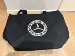 メルセデスベンツ　ファスナー付き　大容量トートバッグ　防水　刺繍　ブラック