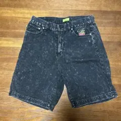 HUF デニムハーフパンツ　黒　30インチ