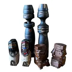 アイヌ木彫り人形　6点セット　まとめ売り