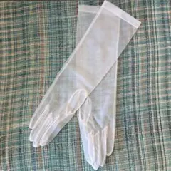 未使用　cherie ウェディンググローブ　40cm ホワイト　オーガンジー