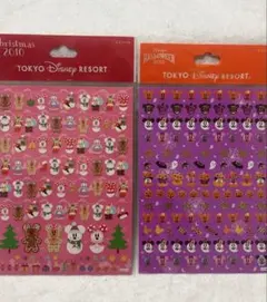 ディズニー シール2枚セット ハロウィンクリスマス