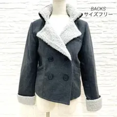 BACKS　アウター　サイズフリー　 バックス　ジャケット　ネイビー
