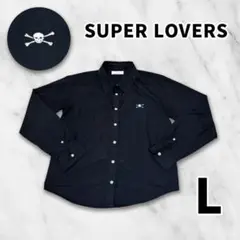 SUPER LOVERS 長袖シャツ ブラック L　スーパーラヴァーズ　Y2Kのサムネイル