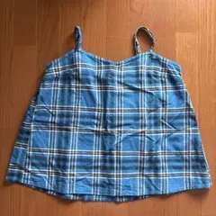 無印良品 マドラスチェック キャミソールブラウス Lサイズ