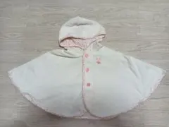 ミキハウス ベビーポンチョ フード付き