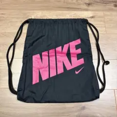 NIKE ナップザック ブラック ピンク ロゴ