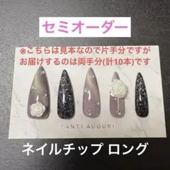 ネイルチップ ロングオーバル フラッシュマグ セミオーダー