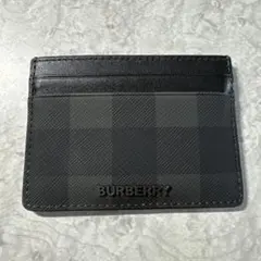 BURBERRY ブラック チェック柄 カードケース