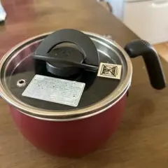 T-fal 片手鍋 レッド ガラス蓋付きのサムネイル