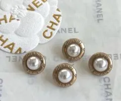 ミニミニパールゴールドボタン　ヴィンテージ　アンティーク　シャネル