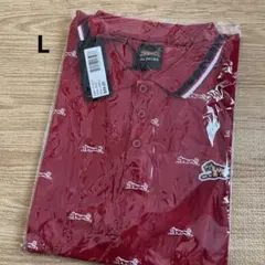 Le TIGRE ルティグレ 新品　総柄　ポロシャツ　赤　レッド　L ①のサムネイル