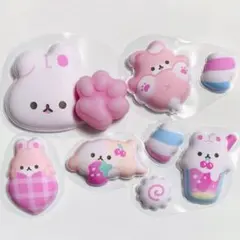 もちプニュ〜ステッカー 肉球シール うさぎ 犬 クラックス 正規品 おすそ分け