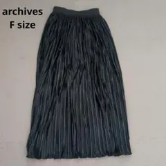 アルシーヴ　ブラック プリーツスカート ゴムウエスト　archivesのサムネイル