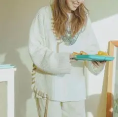 【美品】Niko andてぃらさんプロデュース編み編みワッフルプルオーバーBig