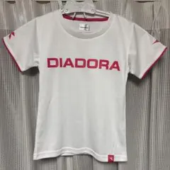 DIADORA ロゴ Tシャツ 130サイズ ホワイト/ピンクのサムネイル