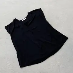 ルジュン カットソー ブラウス ポリエステル ノースリーブ ブラック Fサイズ