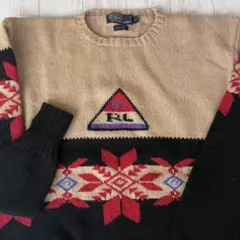 90s ヴィンテージ　ポロラルフローレン　ノルディック　ニット　セーター　古着