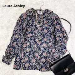 【Laura Ashley】花柄長袖シャツ レーヨン100%レトロ　ヴィンテージのサムネイル