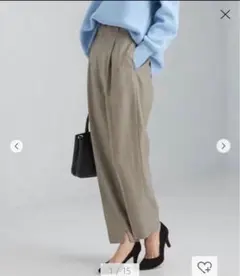 green label relaxing チェックワイドパンツ